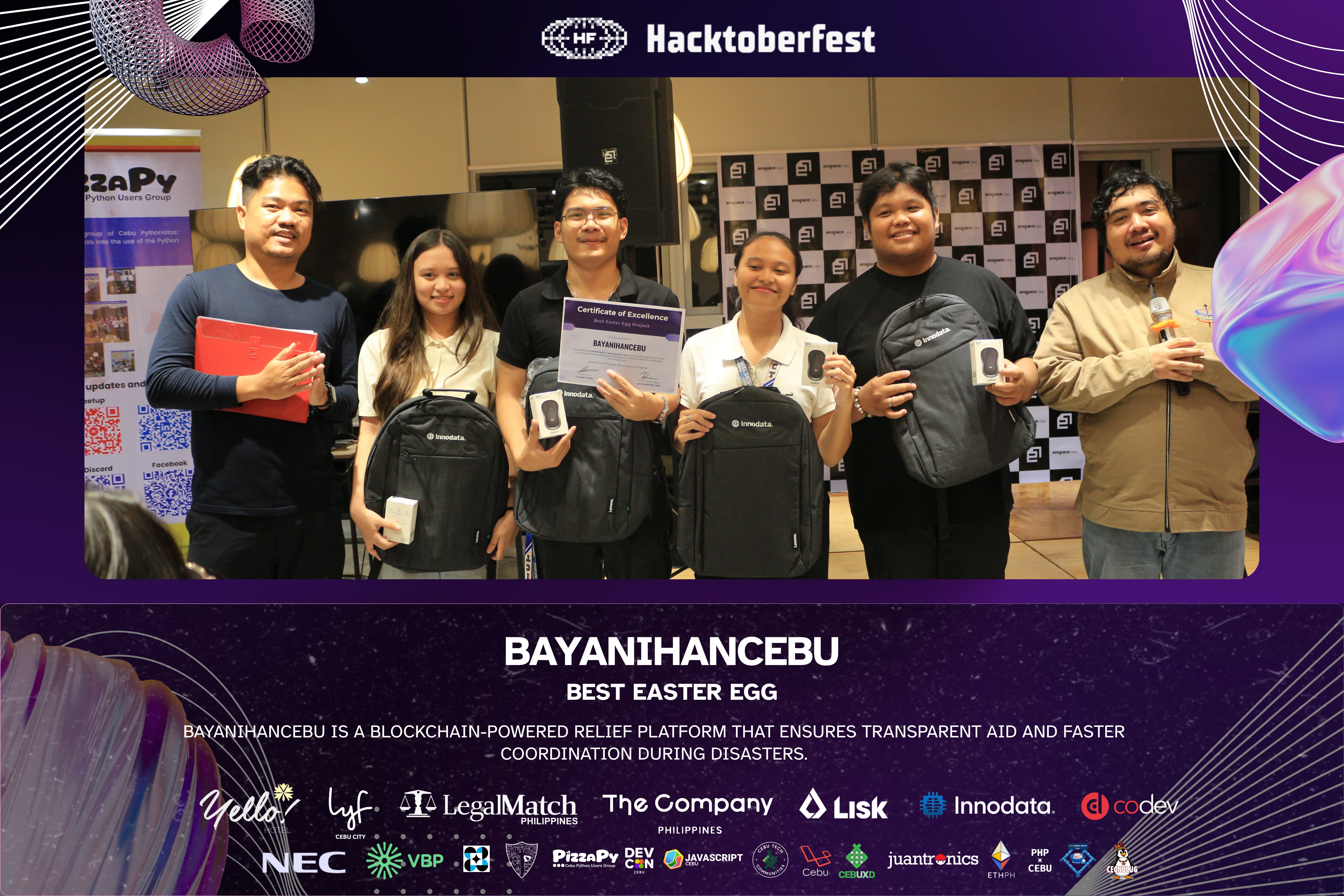 BayanihanCebu team and organizers at Hacktoberfest Cebu 2025
